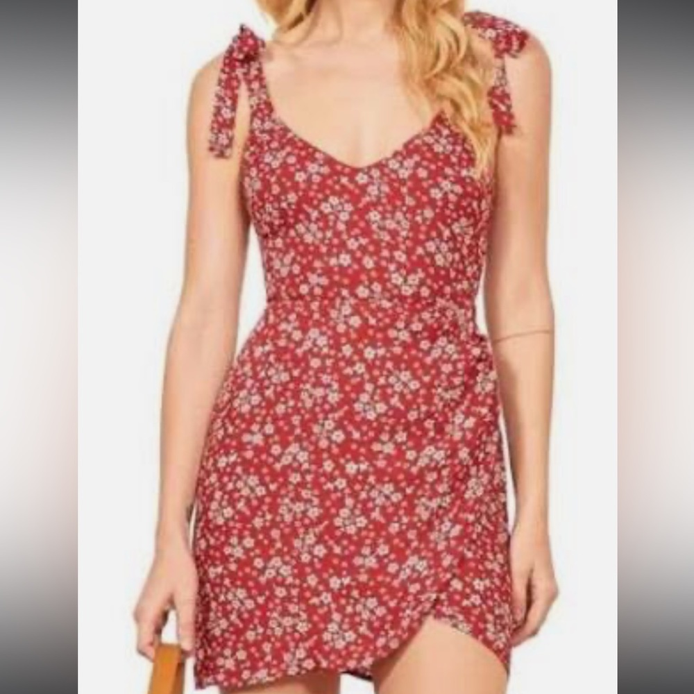 Reformation Yves Red Floral Mini Dress Size 2/4/6